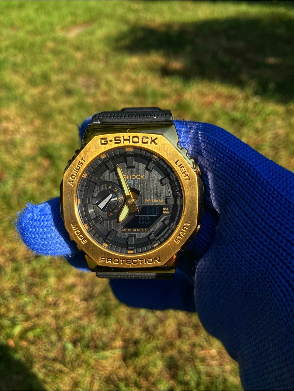 Custom G Shock Gold and Black Style Gm2100